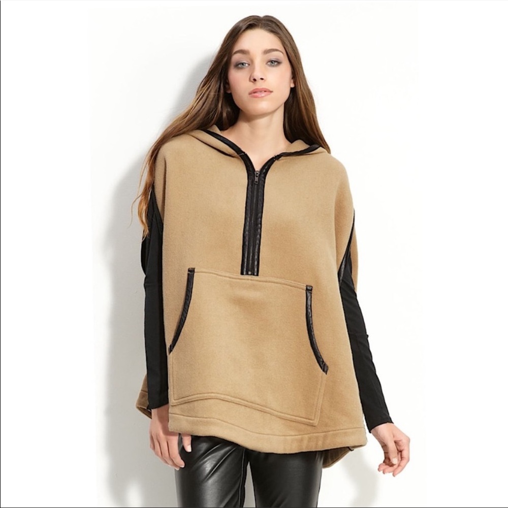 Camel Trouve Poncho Cape
